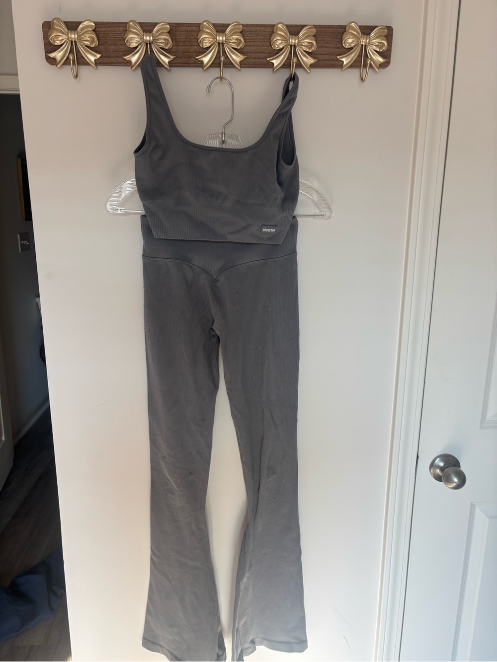 NVGTN Gray Ribbed Harmony Set